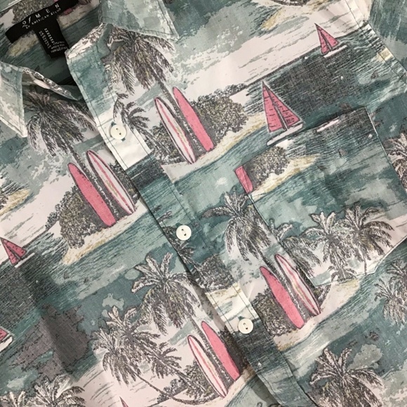 ❌SOLD❌ Men's Forever 21 Hawaiian Inside Out Shirt - Picture 2 of 5